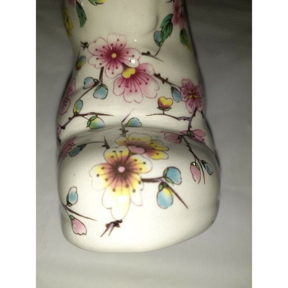 Vintage Old Foley James Kent Staffordshire "Chinese Rose" Porcelain Shoe Pink - Picture 11 of 12